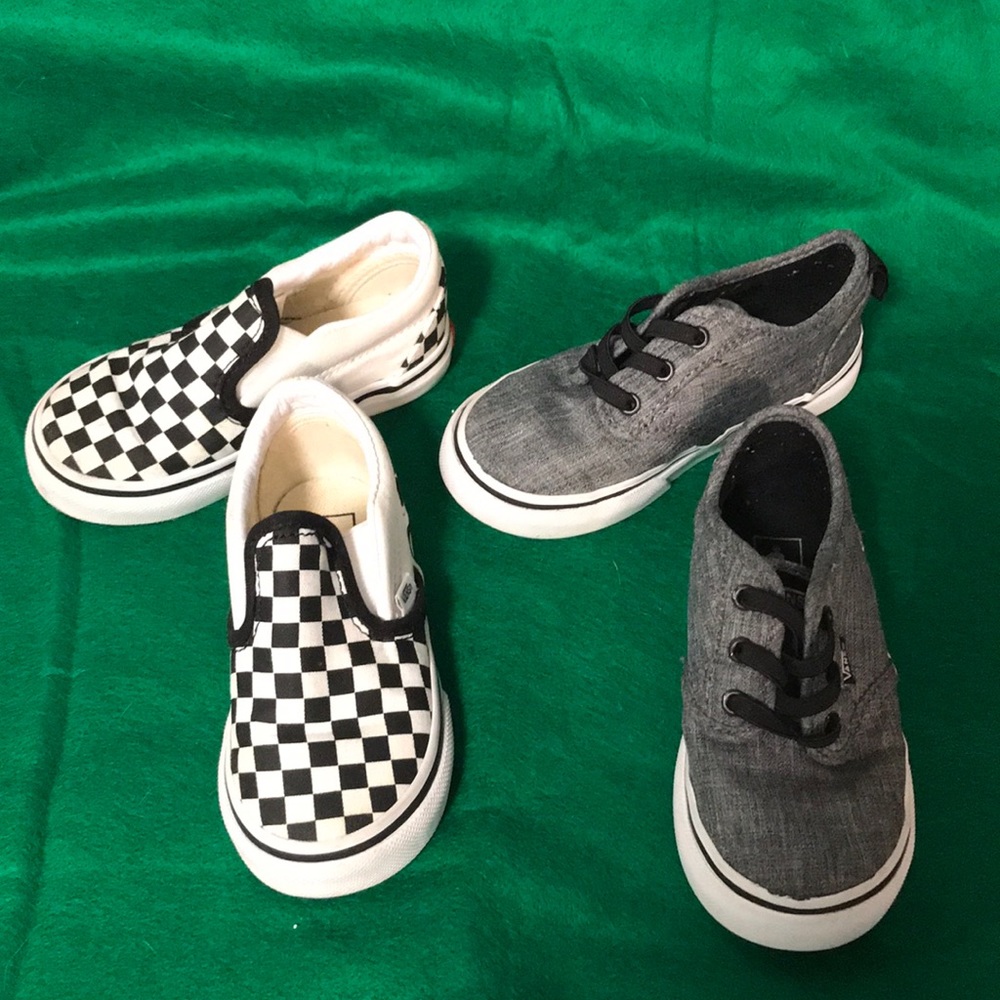 Two pair toddler Vans , sizes 7 & 8
